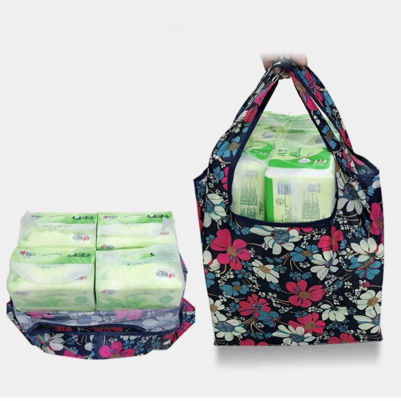 Versatile Folding Shopping Bag, Large Capacity Travel Tote Bag, Fashion Reusable Grocery Bag