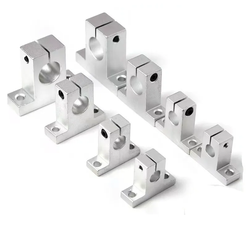 1-4pcs/lot Sk8 Sk10 Sk12 Sk16 Sk20 Sk25 Sk30 8mm Linear Bearing Rail Shaft Support XYZ Table Cnc Router Sh8a 3d Printer Part