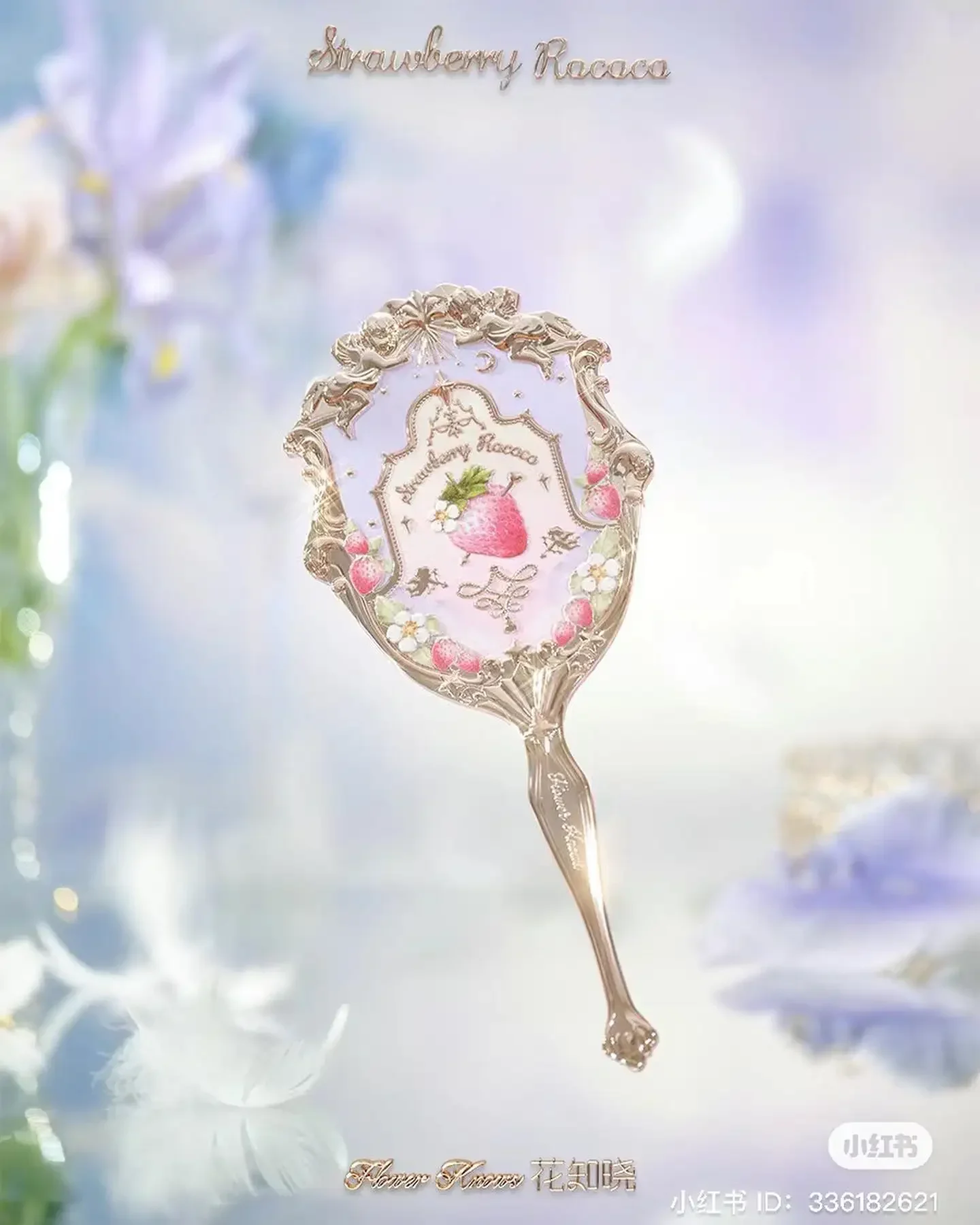 Flower Knows Mirror Swan Ballet Moonlight Mermaid Collection Handheld Mirror Limited White Blue Pink Chocolate Fairy Mirror