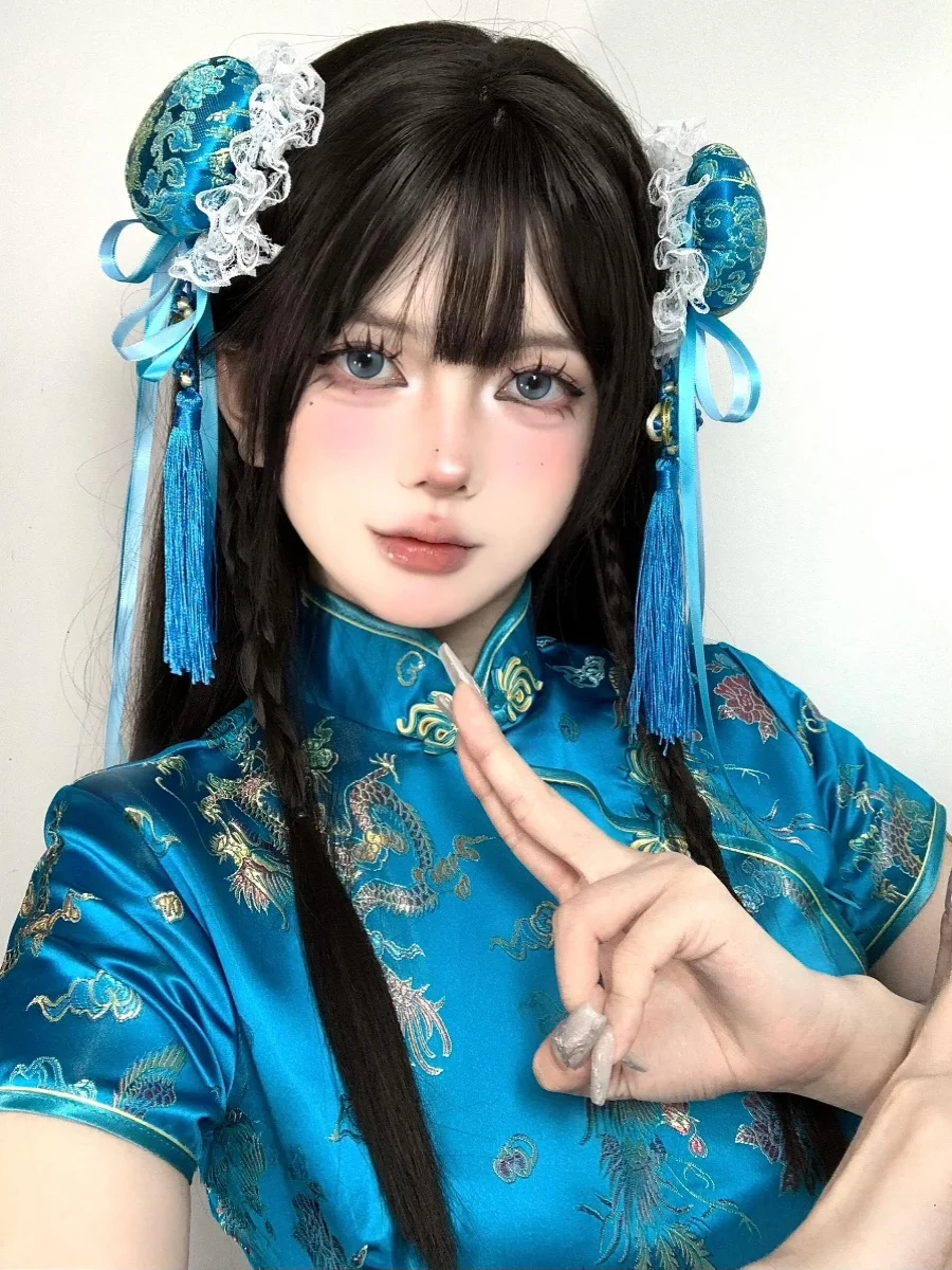 

loween Chinese Sle Dr Maid orm ort Sve ort Daily Wear for Best Frie Matching Set