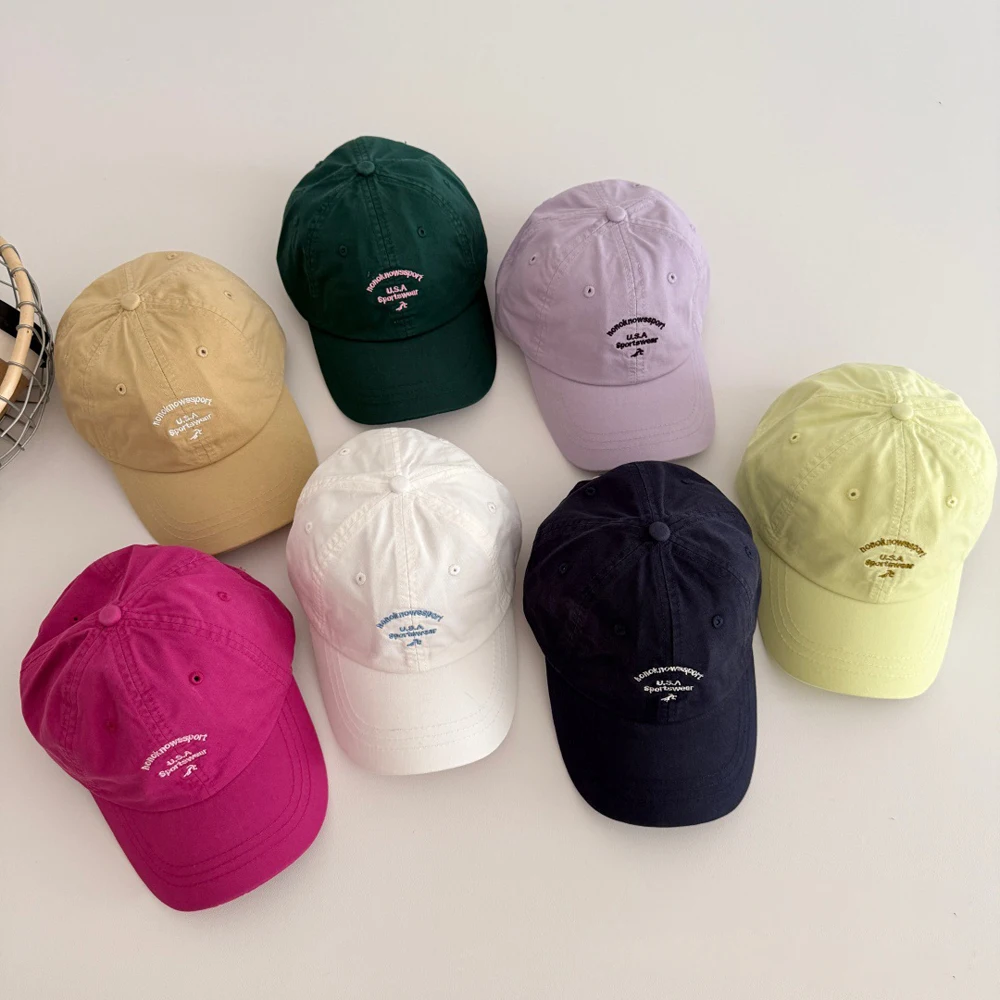 

Spring Summer Fashion Baby Baseball Caps Letter Pattern Kids Boys Girls Sun Hats Cotton Autumn Children Peaked Hat