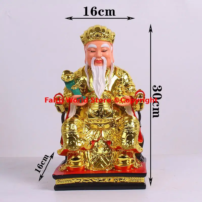 Southeast Asia HOME Good Luck buddha God TU DI GONG TU DI PO CAI SHEN home company store Efficacious Talisman Recruit money