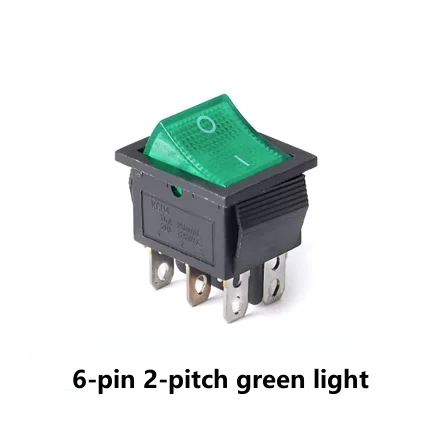 KCD4 16A 250VAC Boat Type Rocker Switch 4/6 Pin 2/3 Positions with Red, Green, Blue and Yellow Lights