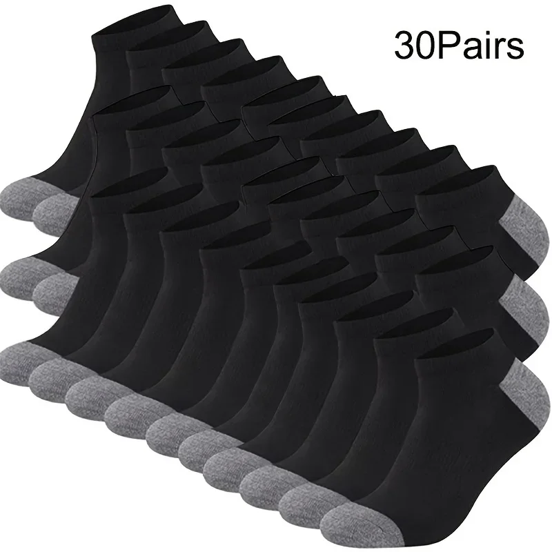 

10/20/30 пар мужских носков-лодочек с цветными блоками, модные дышащие удобные низкие носки до щиколотки, мужские носки