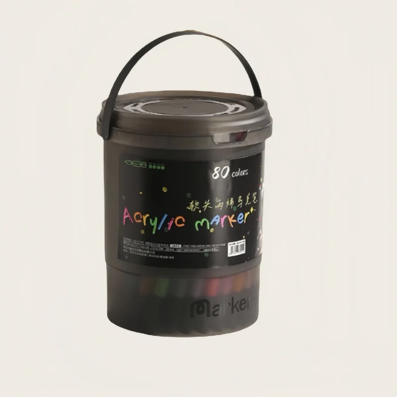 24/36/48/60/80/120 Acrylmarker mit weicher Spitze und Eimerverpackung – speziell für Kunststudenten entwickelt, mit starker Deckkraft.