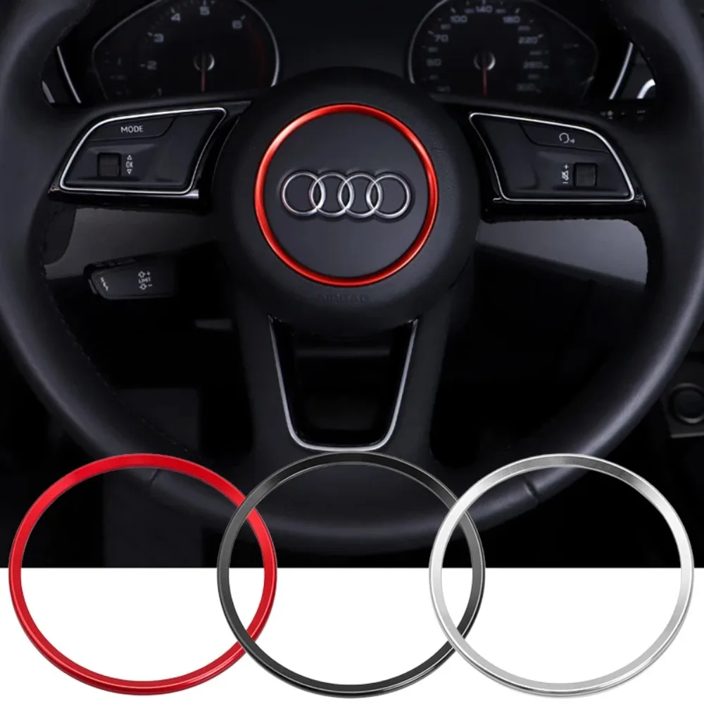 Car Steering Wheel Decoration Ring Trim Cover Sticker For Audi  A3 A4 A5 A6 A7A8 Q3 Q5 Q7 SQ5 S3 S4 S5 S6 S7 S8 RS3 Accessories