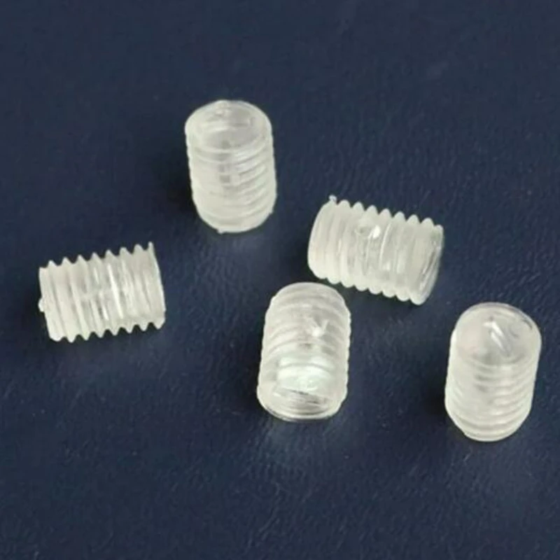 Weiyi 40/50/60/100 Stück M3 M4 M5 M6 M8 Transparente Kunststoff-Gewindestifte, Schlitz-Gewindestifte, Gewindelänge 3mm~12mm – Detail 4