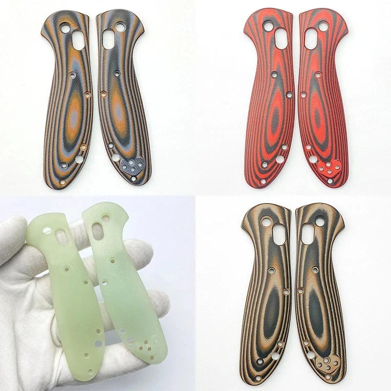 1 Pair Custom G10 Scales Grip Patches for Benchmade Mini Griptilian 555 556 557 Series Knife Handle DIY Making Accessories Parts