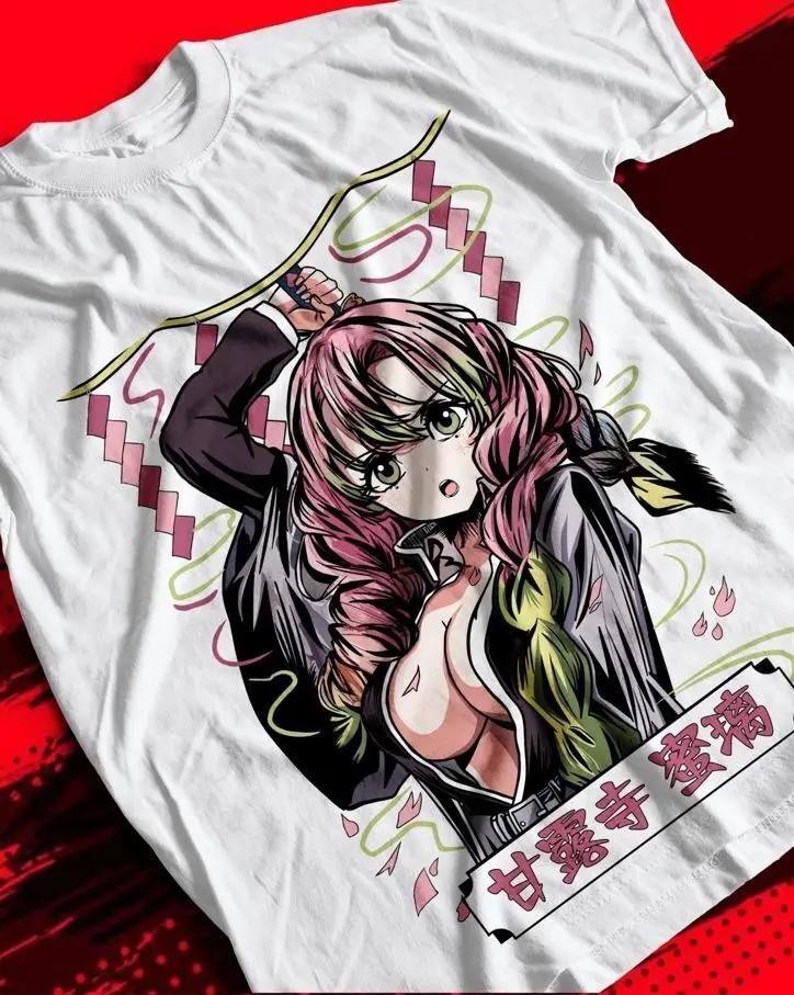 Mitsuri Kanroji T-shirt Demon Slayer Kimetsu No Yaiba Nezuk Gift Shirt All Size