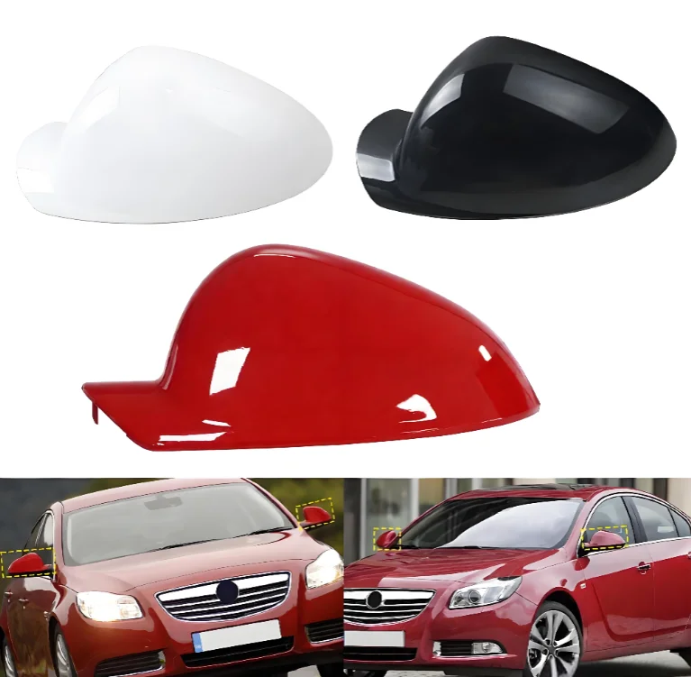 L+R Wing Door Mirror Cover Caps For Vauxhall Opel Insignia A G09 2008-2017 Rearview Mirror Housing Gloss Black White Red Primer