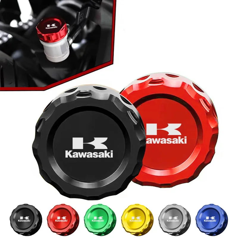 Kawasaki emblema da motocicleta reservatório de freio fluido dianteiro meia tampa do tanque combustível para clássico 250 ninja vulcan s z750 z900 ZX-6R ninja h2