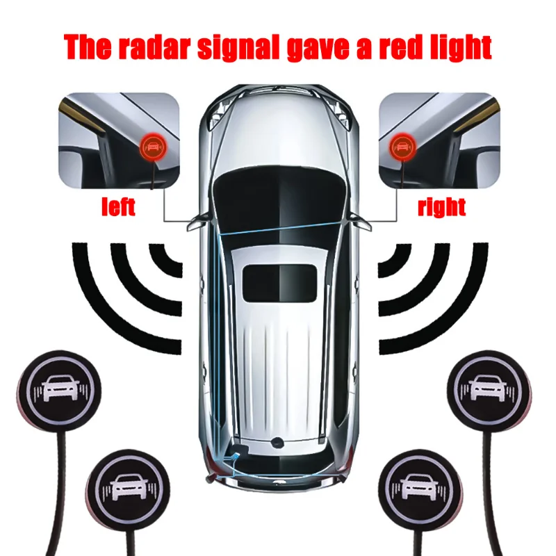 Indicador de monitoreo de zona ciega Universal para automóvil, sistema de detección de punto ciego, luz de advertencia, sensores de estacionamiento electrónicos para automóvil