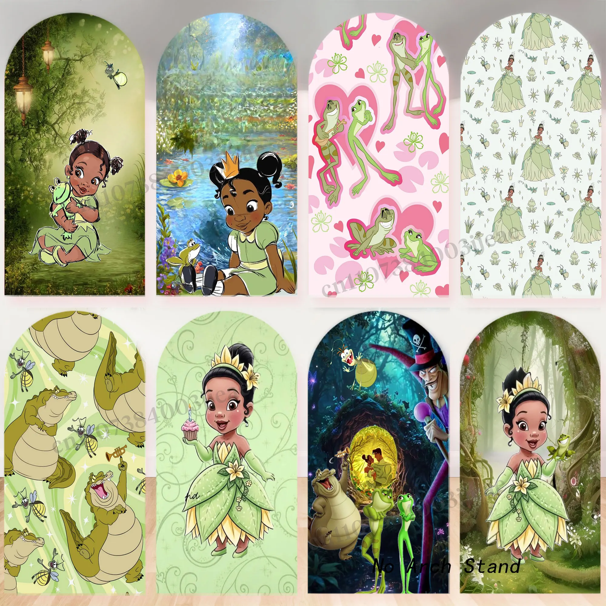 The Princess and The Frog Arch Background Tiana Photo Baby Shower Backdrop Cover Girl Kids Newborn Birthdayy Party Banner Decor