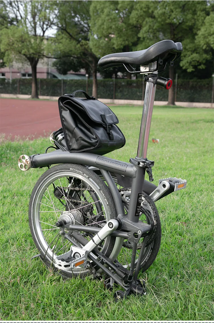 Heasygo 2505 Fahrrad-Lenkertasche mit Schnellverschluss für Brompton Vorderrohrkorb, Isoliertasche, Rahmenmontage mit Schweinenasenverschluss – Detail 20