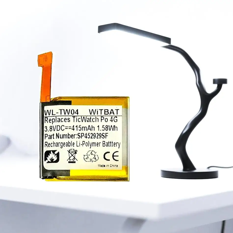 

415Mah Good Low-Temperature Performance For Ticwatch Pro 4G Version SP452929SF Ver. Watch Battery