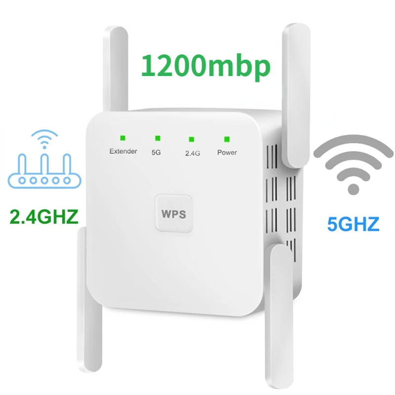 

5GHz Wireless WiFi Repeater Wi Fi Booster Wireless Amplifier 300Mbps 1200 Mbps 5 ghz Signal Long Range Wi-Fi Extender