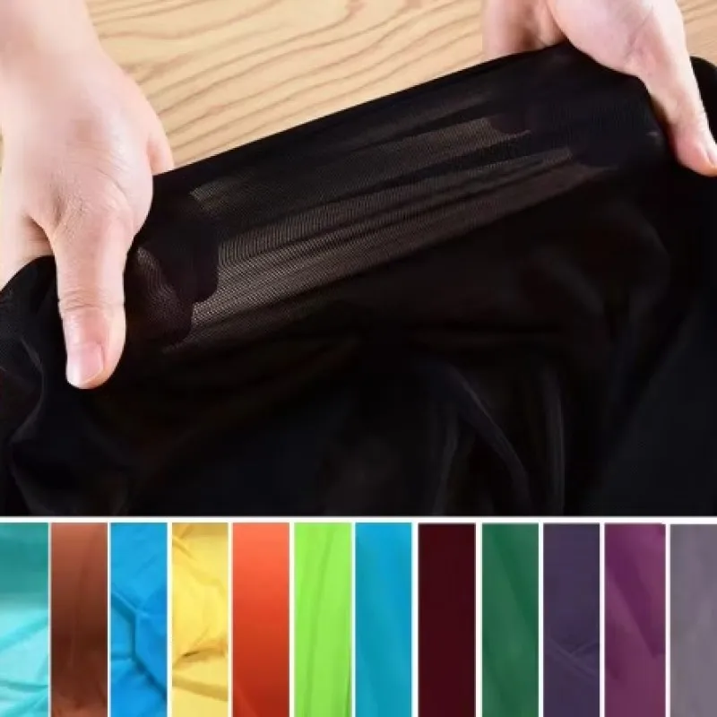 

160x100cm Solid Color Soft Mesh High Elasticity Nylon Spandex Fabric Four-way Stretch DIY Sewing Swimsuit One-piece Yoga Suit