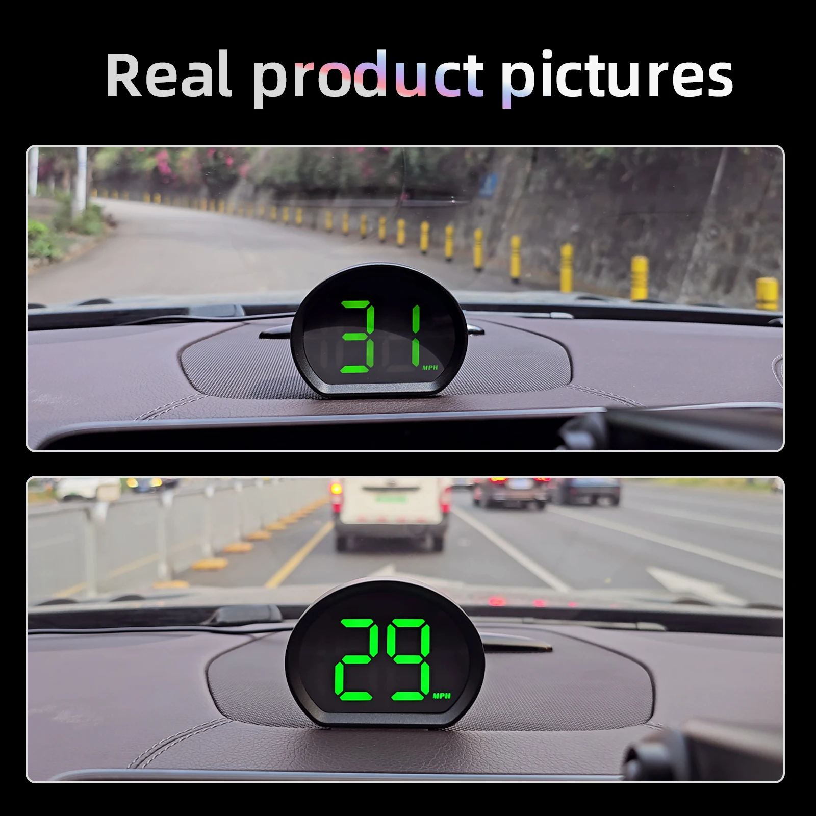 AD NEUE X3 Head Up Display GPS HUD Digital Tacho Plug Und Play Für Alle Autos Grüne Hintergrundbeleuchtung Große Schrift KMH Auto Zubehör