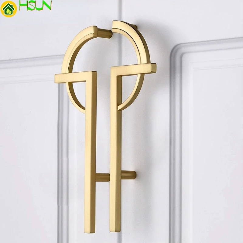 

New high end cabinet door handle Nordic Light luxury opposite bathroom cabinet handle kitchen cabinet shoe cabinet Chinese