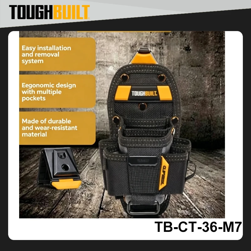 

TOUGHBUILT TB CT 36 M7 TB CT 36 L7 7 Pockets Technician Tool Pouch Heavy Duty Waist Tool Organizer Bag Durable Tool Storage Bag