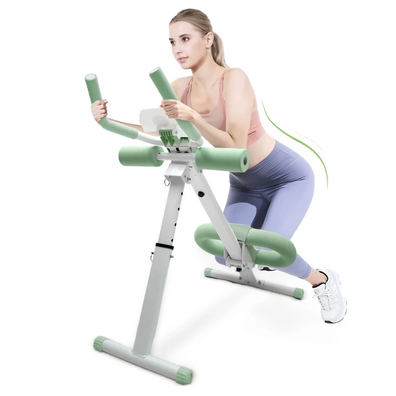 

Ab Workout Machine Abdominal Adjustable Folding Crunch Trainer Core Machine Full Body Equipment for Home Gym