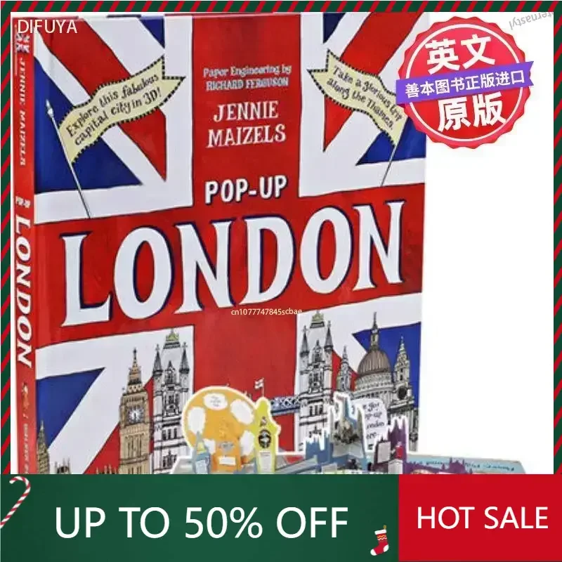 

Книга DIFUYA POP-UP LONDON BOOK: 3D-книга-раскладушка для изучения Лондона, оригинальная английская детская иллюстрированная книга о достопримечательностях.