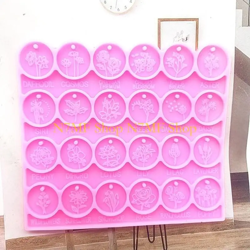 قوالب راتنجات القرط N7MF ، قرط السيليكون قوالب الأذن راتنج القالب مستديرة القالب الإبوكسي لصنع المجوهرات صناعة DIY #5