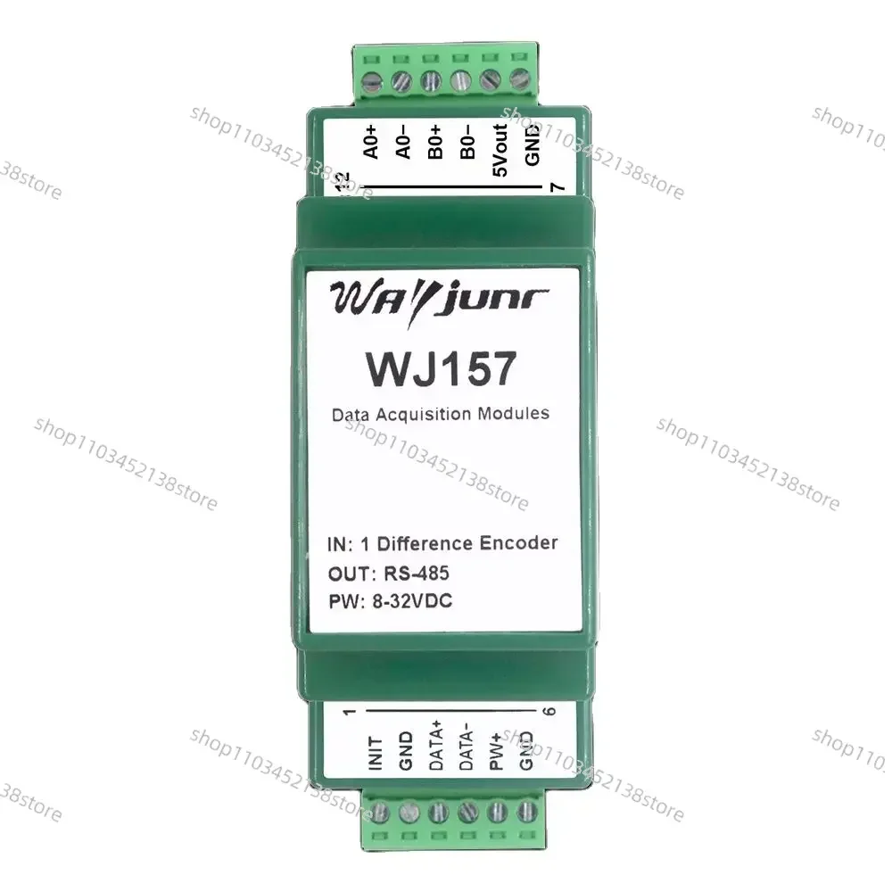 WJ157 1-channel Differential Encoder Pulse Counter or Speed Measurement Modbus RTU Module