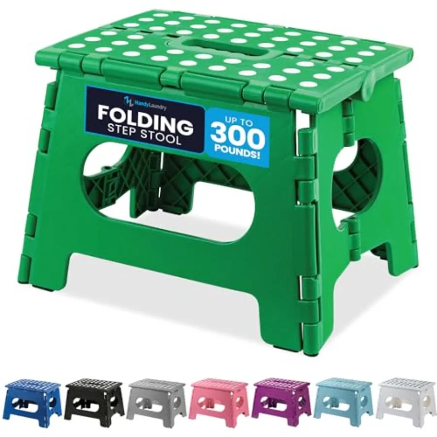 Foldg Lightweight Step Stool - Sturdy Enough to Support Adults - Opens Easy with One Flip - Great for Kitchen, Bathroom or Bedr