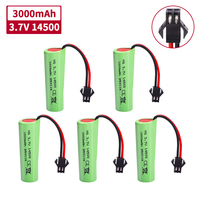 Upgrade 14500 3.7V 3000mah Li-ion Battery For C2 D828 RC Stunt Dump Car Toy Accessory 3.7V 14500 Li-ion battery with SM-2P Plug