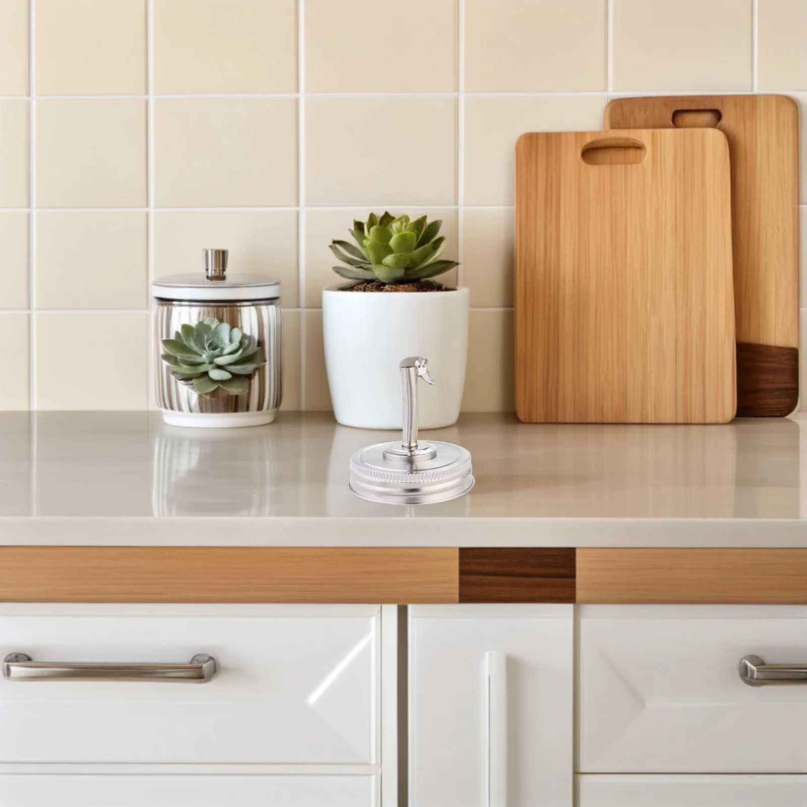 

3Pcs Stainless Steel Pour Spout Lid for Mason Jars Precise Flow Control Airtight Freshness Seal Oil Vinegar Dispenser Kitchen