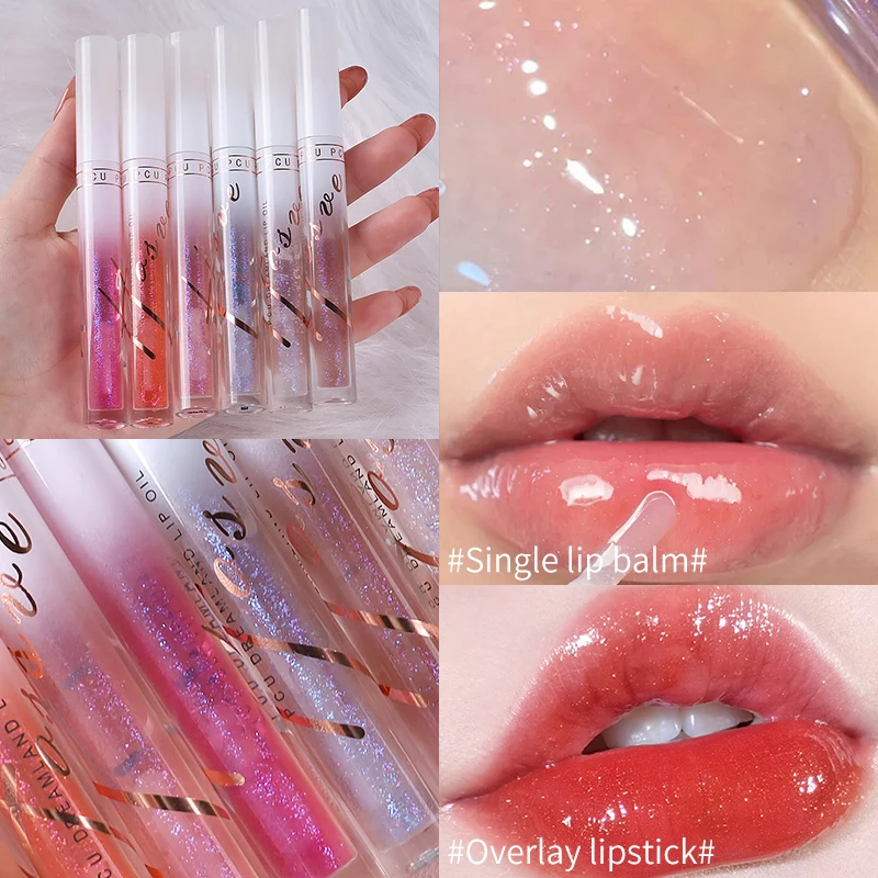 

Mirror Water Lip Gloss Lip Glaze Transparent Glass Lip Oil Waterproof Lasting Liquid Lipstick Lipgloss Lips Cosmetics Student