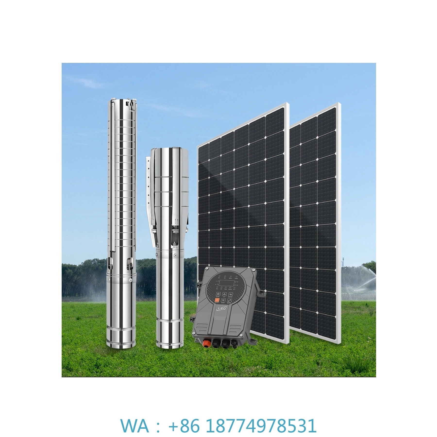 

Водяной насос для сельского хозяйстваВысокое давление 4 дюйма 3HP 15m3/h 2200W Солнечная погружная