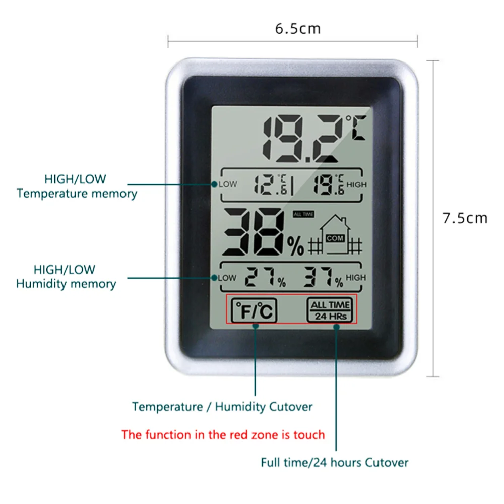 New Mini LCD Digital Thermometer Hygrometer Temperature Indoor Convenient Temperature Sensor Humidity Meter Gauge Instruments