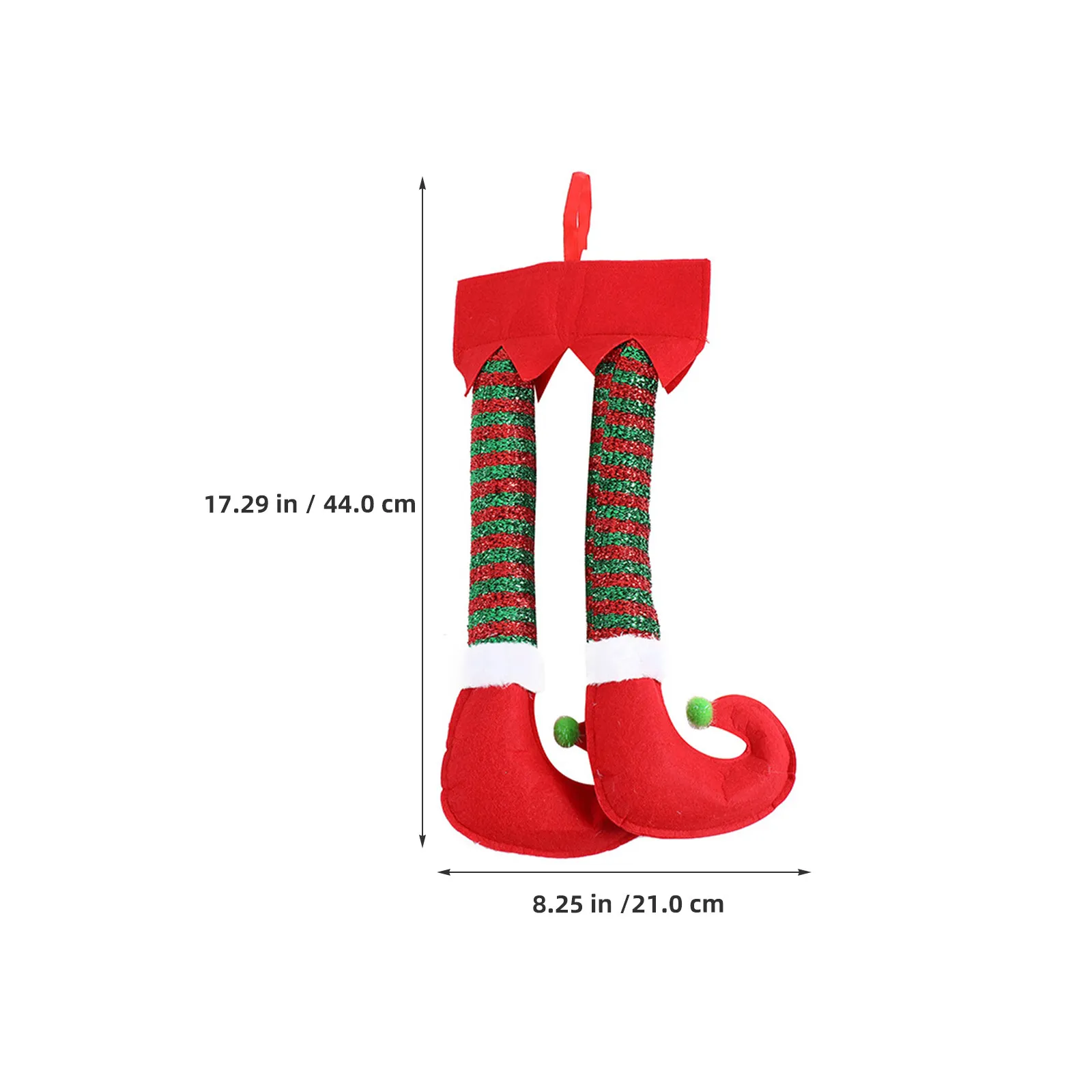 3Pcs Christmas Elf Legs Hanging Decorations Soft Polyester Festive Stuffed Elf Legs for Tree Car Trunk Door Xmas Holiday Decor