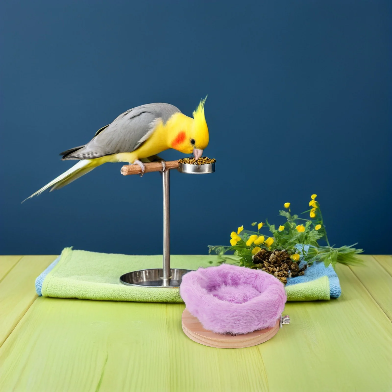 

2Pcs Parrot Cotton Nest Cozy Bird Bed 5.31x4.72x2.36 Warm Snuggle Hut for Cage Birds Sleeping Hideaway Winter Rest Budgie Conure