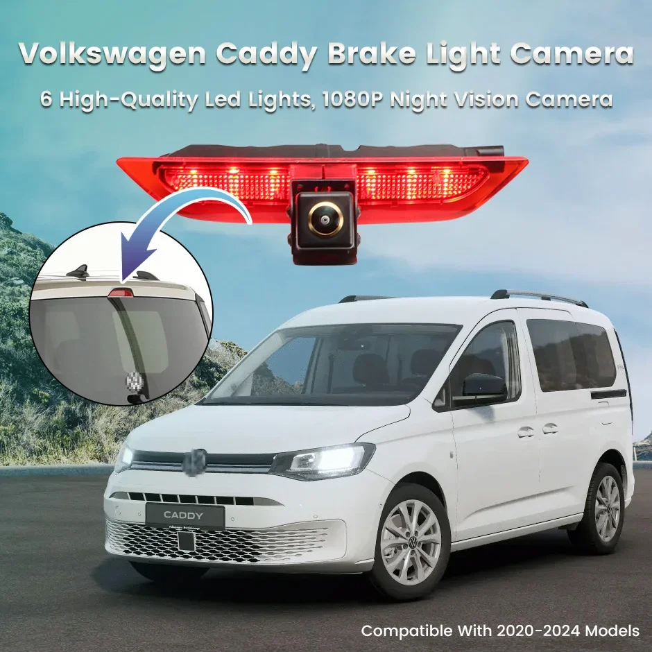 GreenYi ضوء الفرامل عكس الكاميرا لشركة فولكس فاجن العلبة 2020-2024 كاليفورنيا V5 صندوق التخييم Furgon Estate SBA SBB SBJ MPV 2021/01-2024/12