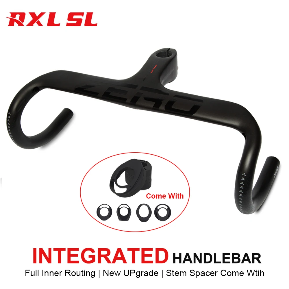 

Integrated Carbon Handlebar Road Bicycle,RXL SL,28.6mm Full Internal Routing Speed Gravel Bike Drop Bar,Come With Stem Spacer