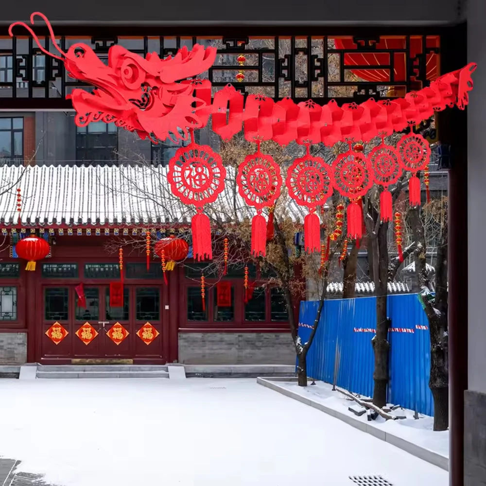 السنة الصينية الجديدة التنين زينة السقف حفلة السنة الجديدة لوازم الحفلات السنة القمرية زخرفة للمحلات التجارية مطعم الطرف #5