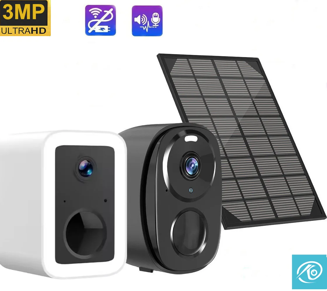 uzoom屋外ソーラーcctvセキュリティカメラ3mpバッテリー駆動フルカラーナイトビジョンwifi監視ホームプロテクション用