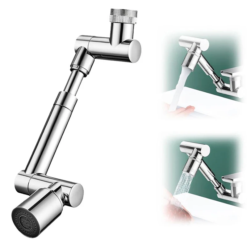 

Rotating Faucet Attachment, Robotic Arm Faucet Adapter, Rotating Faucet 2 Sprayer Modes Universal Rotating