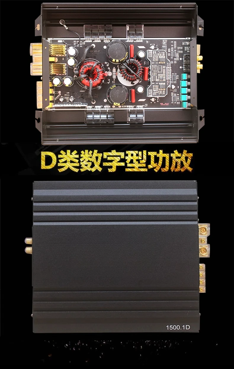 الفئة D مركبة رقمية أحادية القناة عالية الطاقة نقية الثقيلة باس دفع السلبي المزدوج ملف صوتي مضخم الصوت مكبر كهربائي #5