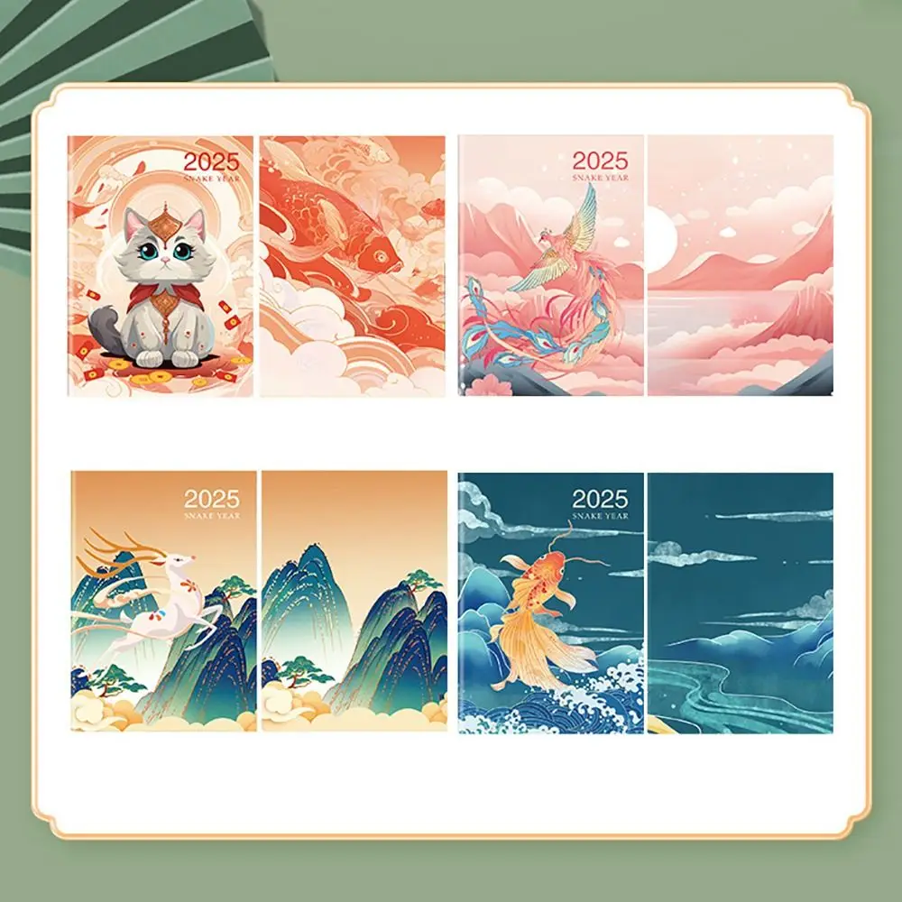 Portable A4 A5 Schedules Notebook Work Efficiency Learning Plan Agenda Planner Life Check-in 24 Sheets Planner Notebook Office