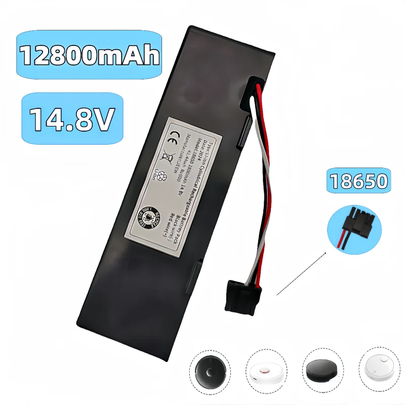 18650 14.8V 12800mAh Rechargeable Li-ion Battery Applicable to STYTJ02YM Electron Batteries for Sweeper Robots Etc