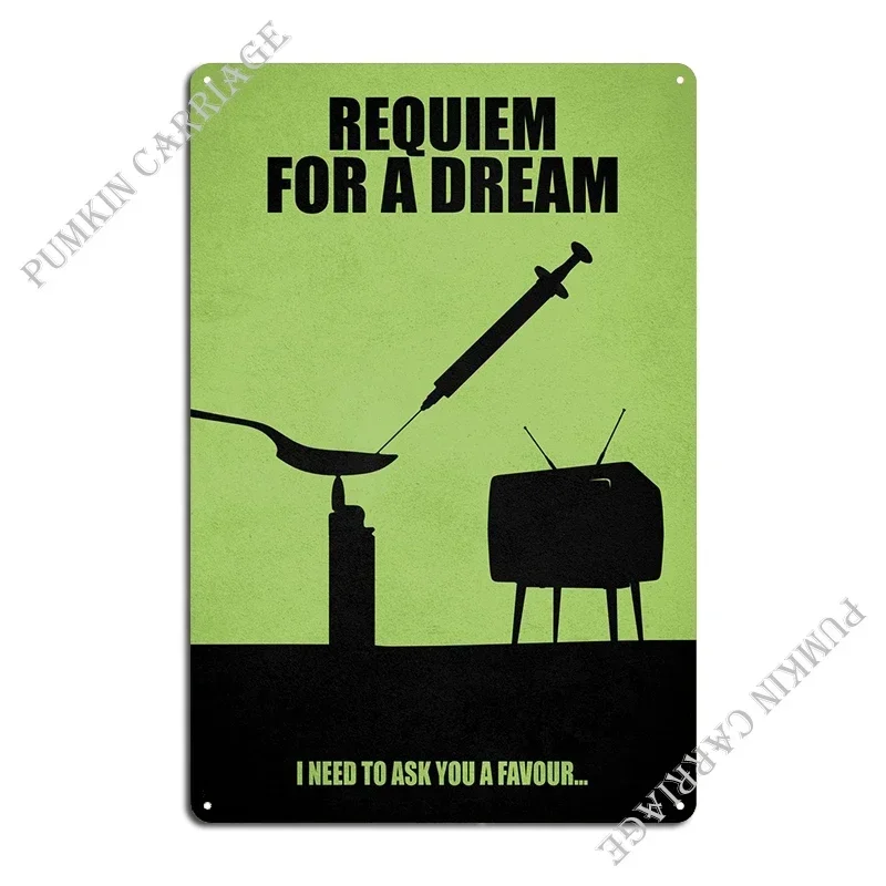 Requiem For A Dream Metal Sign Wall Decor Pub Wall Decor Wall Pub Tin Sign Poster