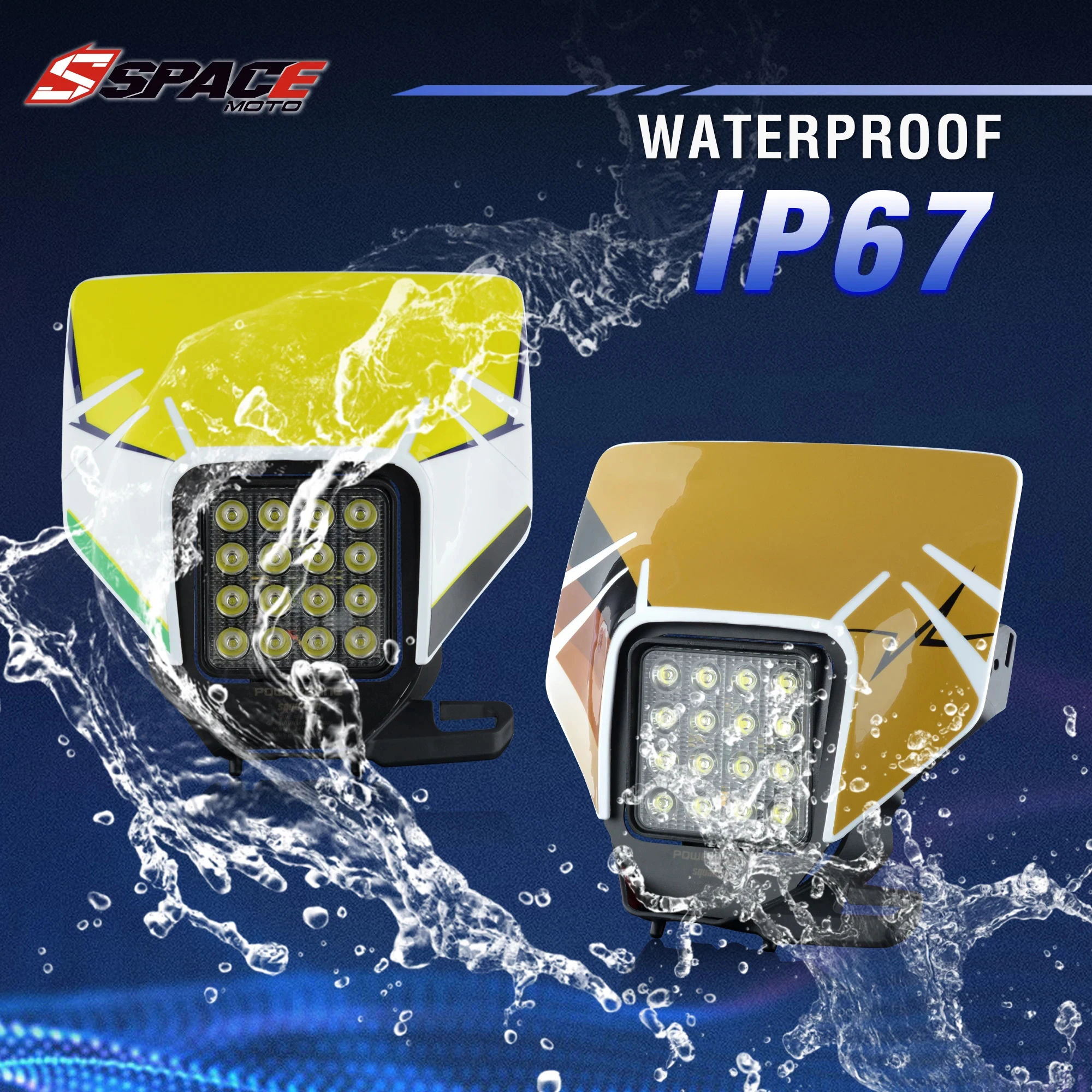 Space Moto  LED Headlight Headlamp Head Light Supermoto Fairing For Husqvarna Husky TE TE Enduro VSL LED Headlight - view 5