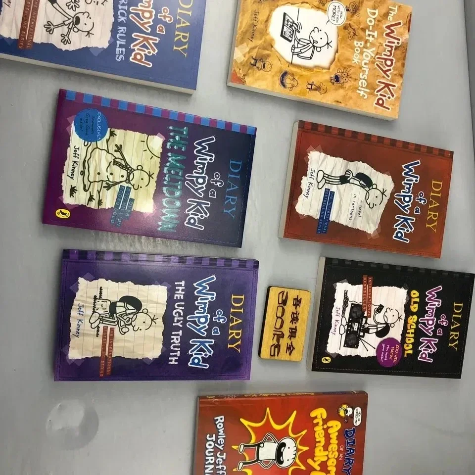 English Books 8 Books Diary of Wimpy Kid English Book Diary of Wimpy Kid Children's Fiction Books Manga Book