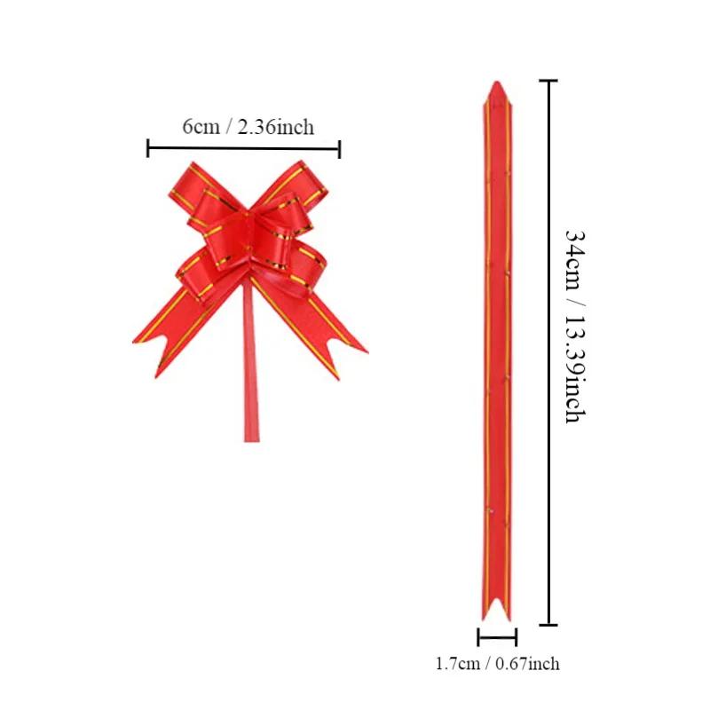 10/30/60PCS Solid Color Bow Colorful Ribbons DIY Gift Packaging Decoration Christmas Wedding Birthday Party Gift Decoration