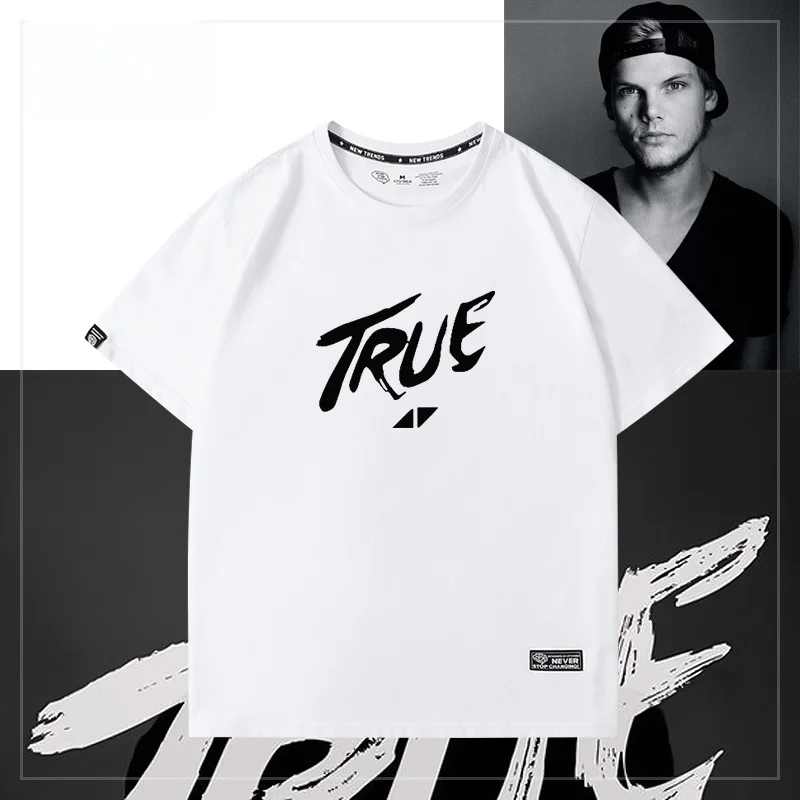 

Мужская модная футболка BaiDa DJ Clothes Avicii God Save the World, хлопок, круглый вырез, с принтом