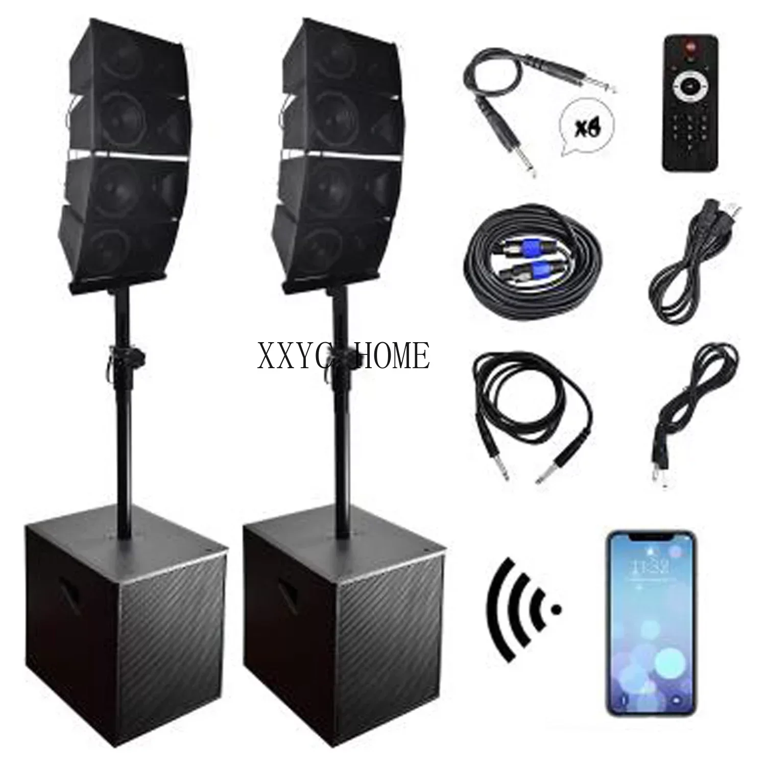 

6000W 2*18" Subwoofer Professional audio Karaoke sets sound box PA speaker System active Subwoofer+Array Line Bocina Parlant